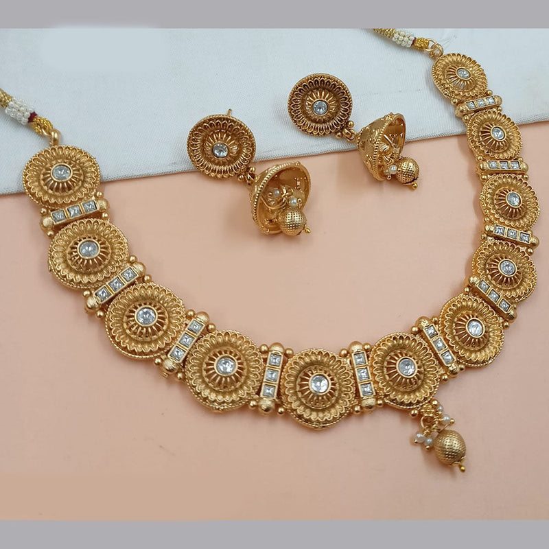 Padmawati Bangles Gold Plated Pota Stone And Pearls Necklace Set