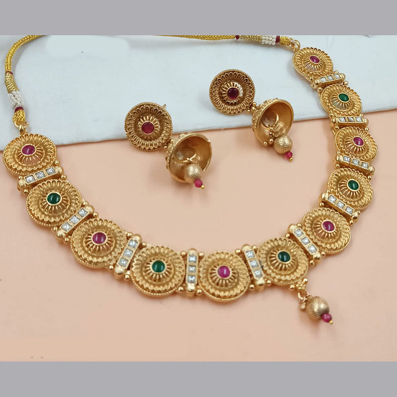 Padmawati Bangles Gold Plated Pota Stone And Pearls Necklace Set