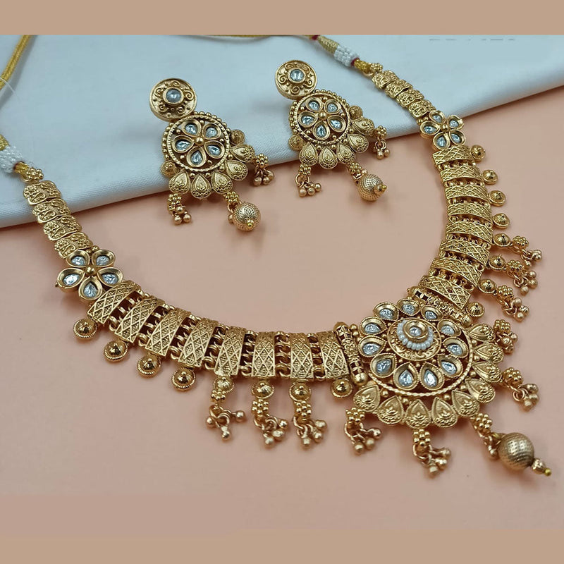 Padmawati Bangles Gold Plated Pota Stone And Pearls Necklace Set