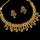 Padmawati Bangles Gold Plated Crystal Stone Necklace Set