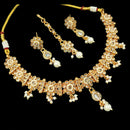 Padmawati Bangles Gold Plated Crystal Stone And Pearls Necklace Set