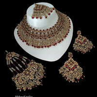 Padmawati Bangles Gold Plated Austrian Stone Choker Necklace Set