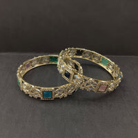Metro Bangles Exquisite American Diamond Luxury Bangles Set