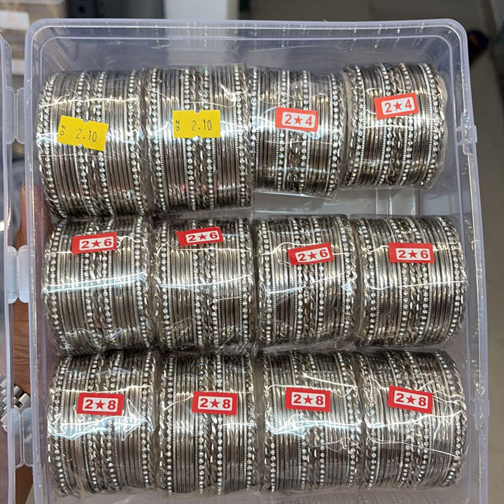 Shree Asha Bangles Premium Oxidised Plated Traditional Bangles Set