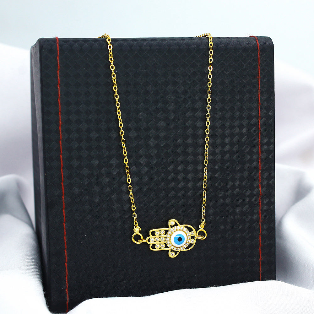Mahavir Gold Plated Austrian Stone Chain Pendant