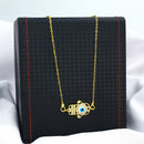 Mahavir Gold Plated Austrian Stone Chain Pendant
