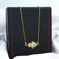 Mahavir Gold Plated Austrian Stone Chain Pendant