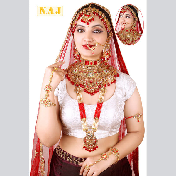 Neetu Art Gold Plated Bridal Set