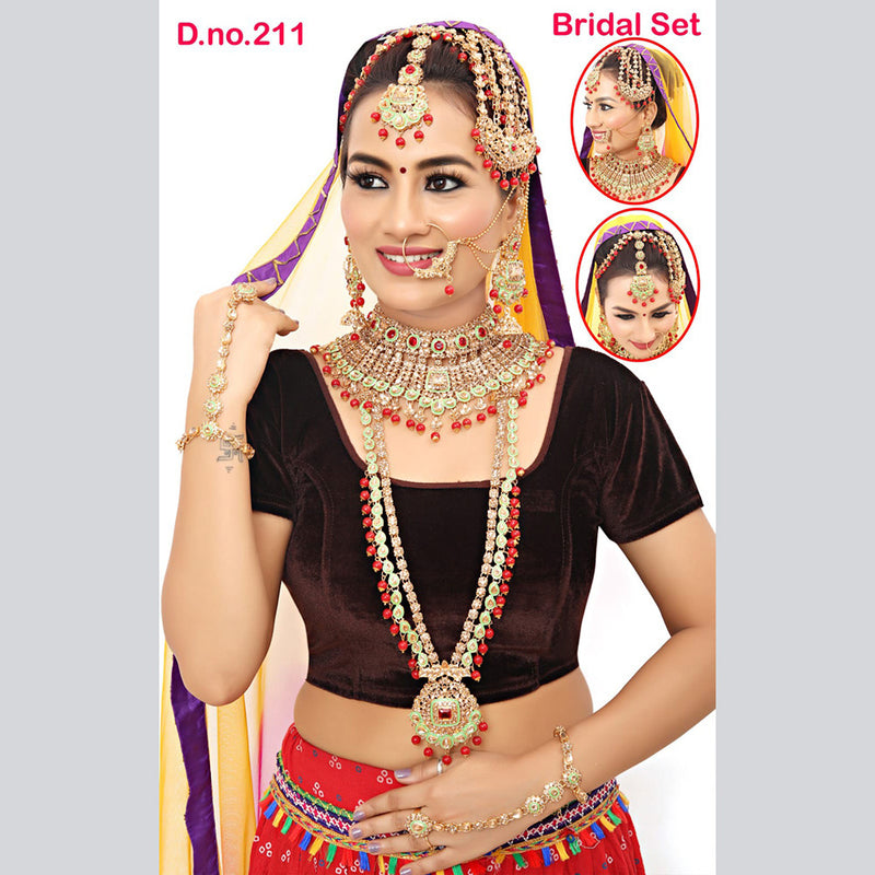 Neetu Art Gold Plated Bridal Set