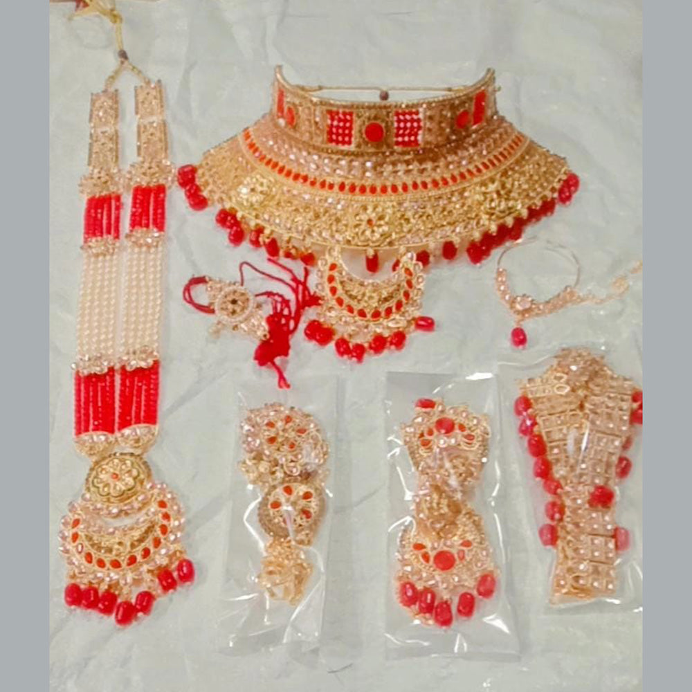 Neetu Art Gold Plated Bridal Set