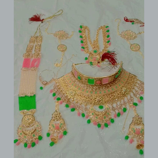 Neetu Art Gold Plated Bridal Set