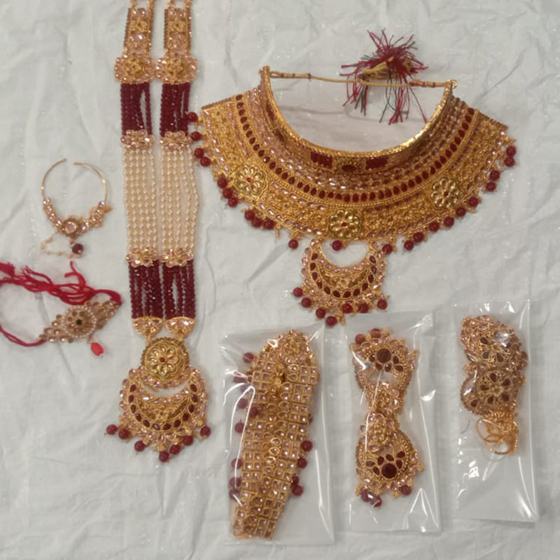 Neetu Art Gold Plated Bridal Set