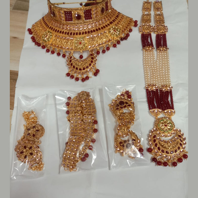 Neetu Art Gold Plated Bridal Set