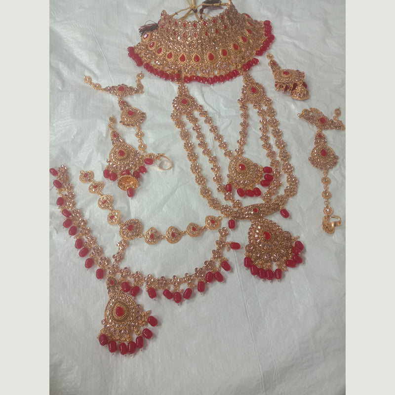 Neetu Art Gold Plated Bridal Set