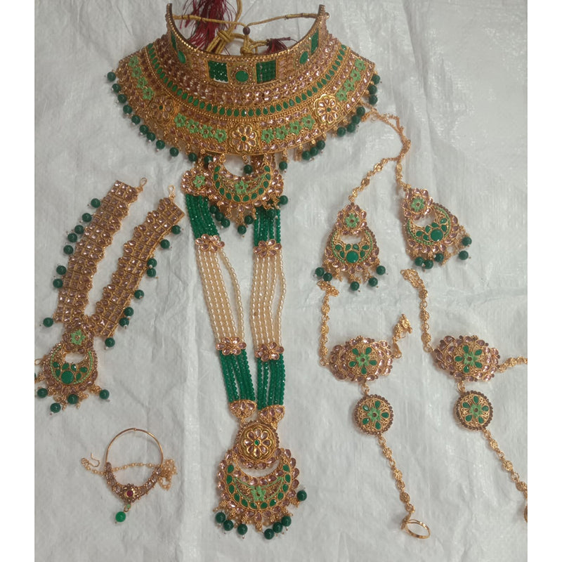 Neetu Art Gold Plated Bridal Set