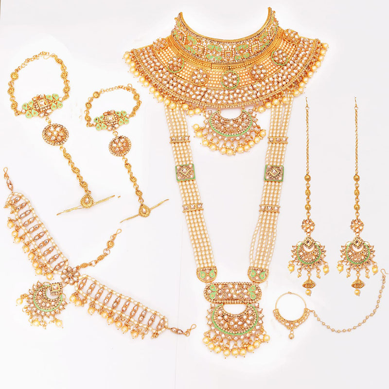 Neetu Art Gold Plated Kundan Stone Bridal Set