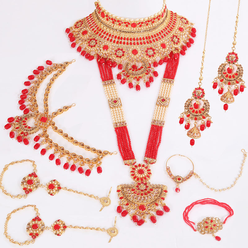 Neetu Art Gold Plated Bridal Set