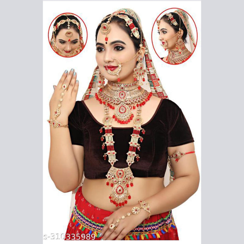 Neetu Art Gold Plated Bridal Set