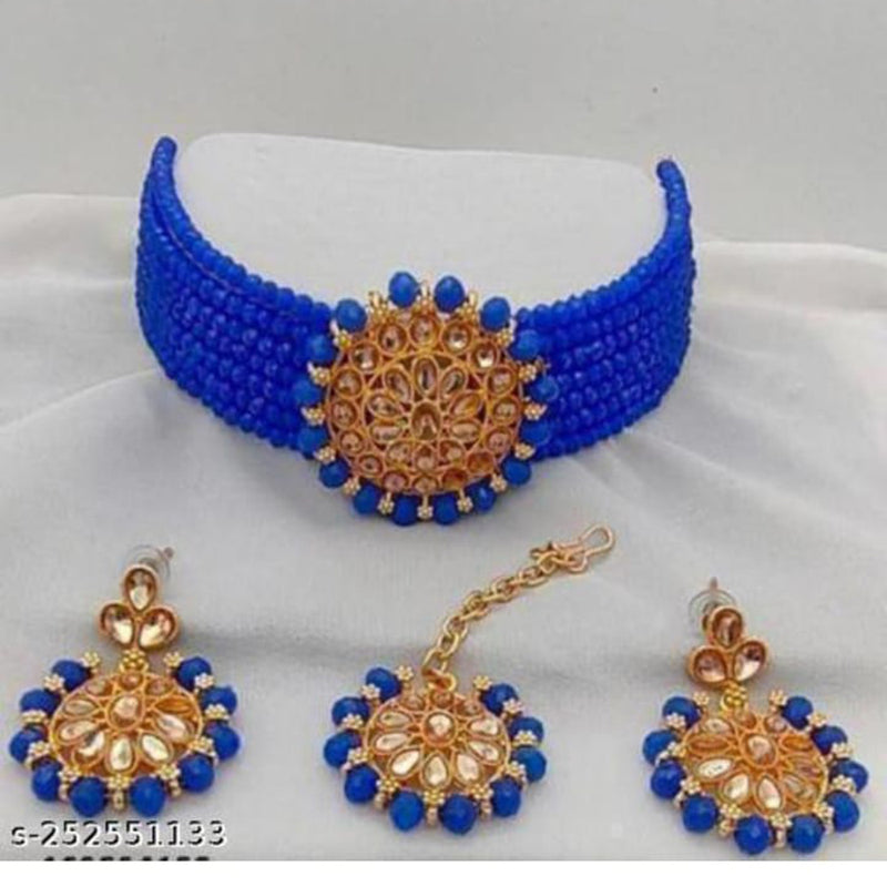 Neetu Art Gold Plated Choker Necklace Set