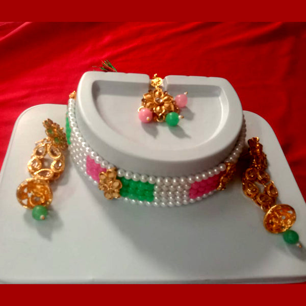 Neetu Art Gold Plated Pearl Necklace Set