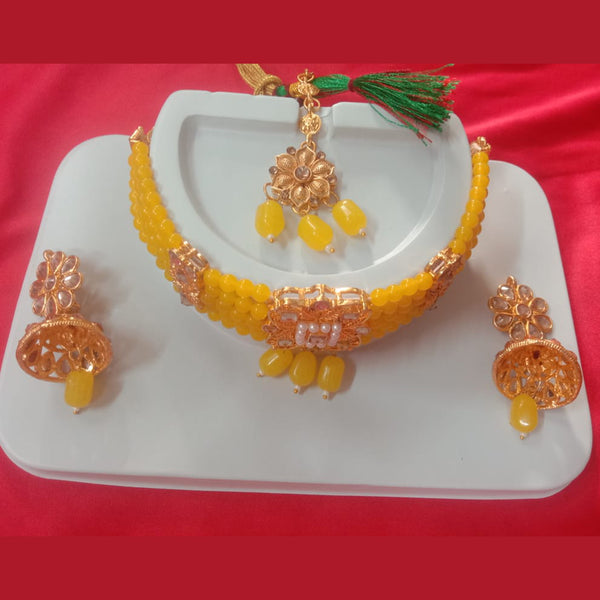 Neetu Art Gold Plated Pearl Necklace Set