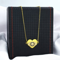 Mahavir Gold Plated Austrian Stone Chain Pendant