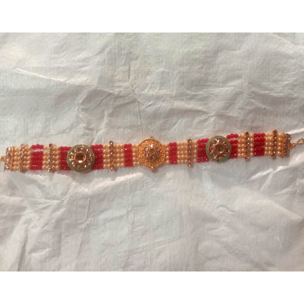 Neetu Art Gold Plated Crystal Stone Adjustable Bracelet