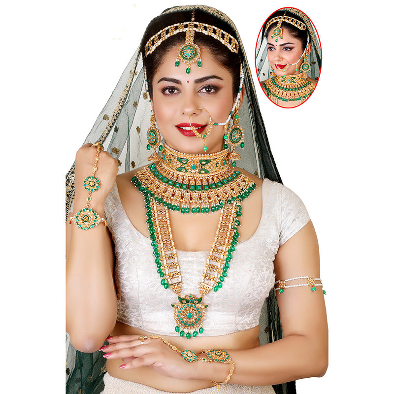 Neetu Art Gold Plated Bridal Necklace Set