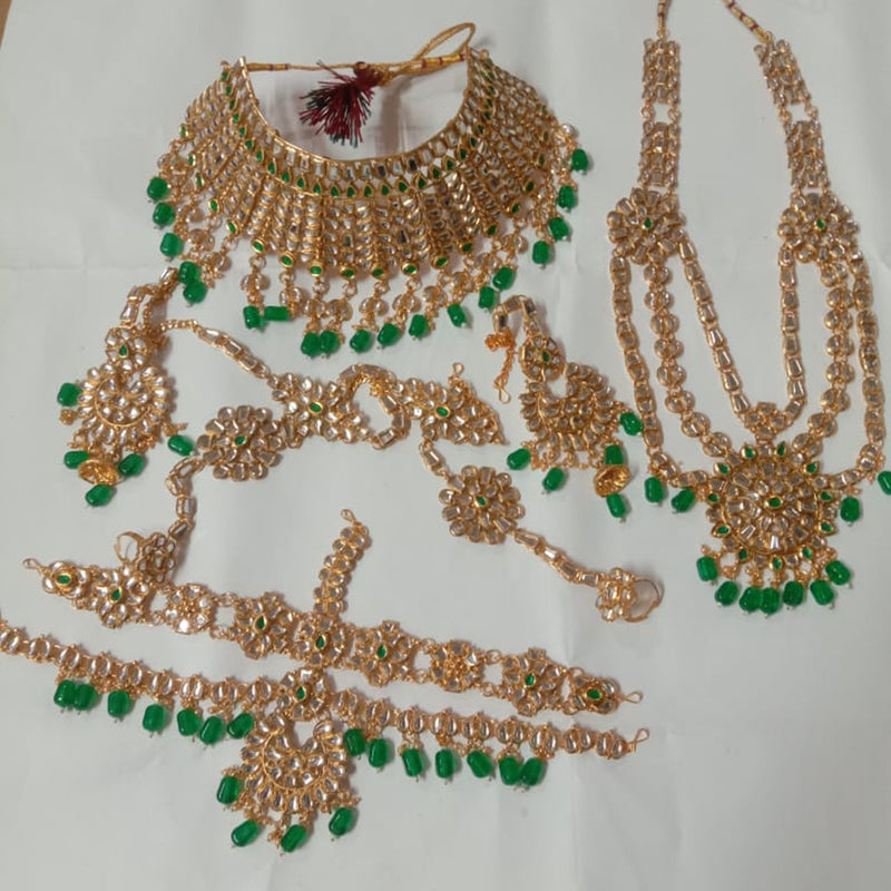 Neetu Art Gold Plated Kundan Bridal Necklace Set