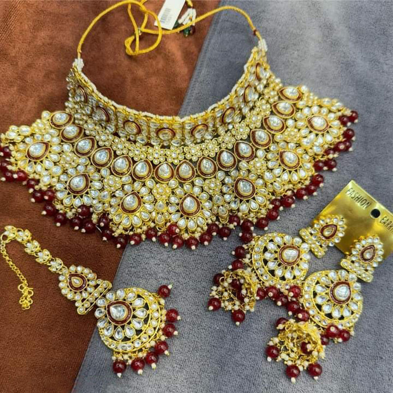 Neetu Art Gold Plated Kundan Necklace Set