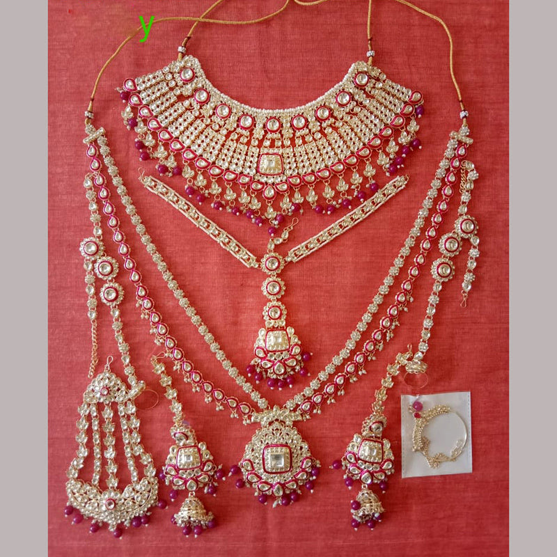 Neetu Art Gold Plated Bridal Necklace Set