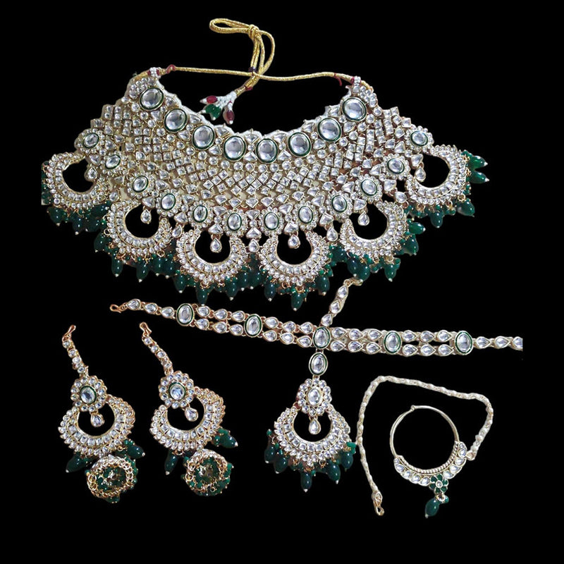 Neetu Art Gold Plated Kundan Stone Bridal Necklace Set