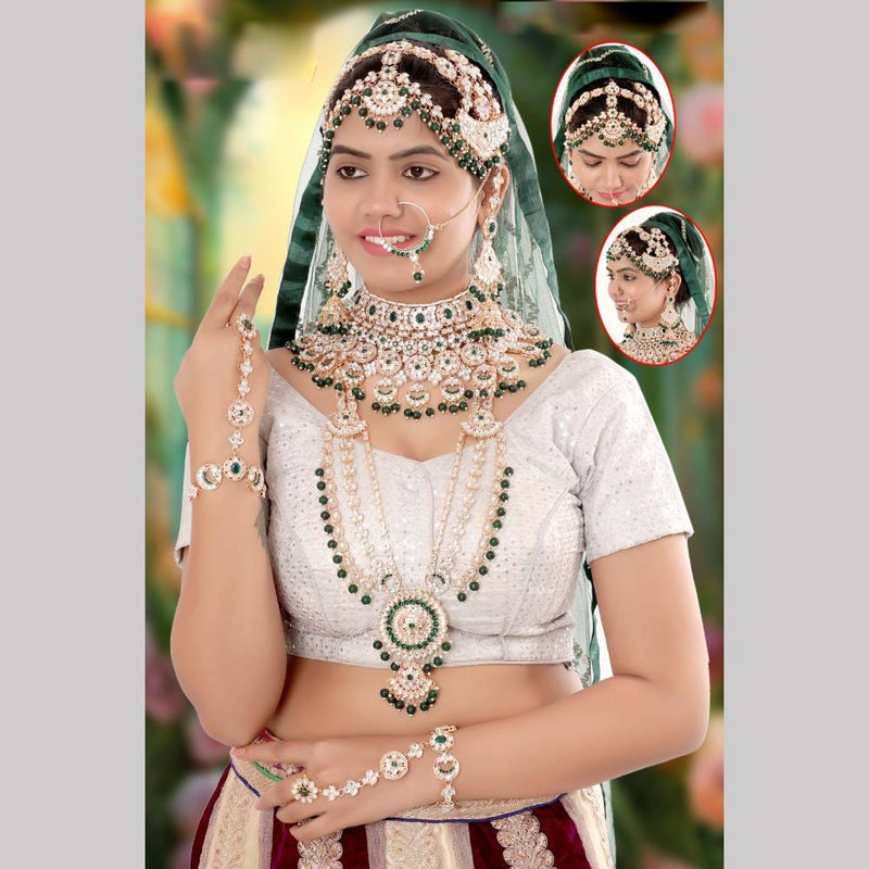 Neetu Art Gold Plated Austrian Stone Bridal Set