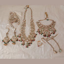 Neetu Art  Gold-Plated Designed for the Bride  Kundan & Beads Meenakari Bridal Set