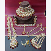 Neetu Art Gold Plated Kundan Stone And Beads Bridal Set