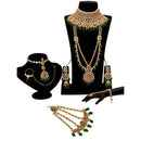 Neetu Art Gold Plated Kundan Stone And Beads Bridal Set