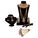 Neetu Art Gold Plated Kundan Stone And Beads Bridal Set