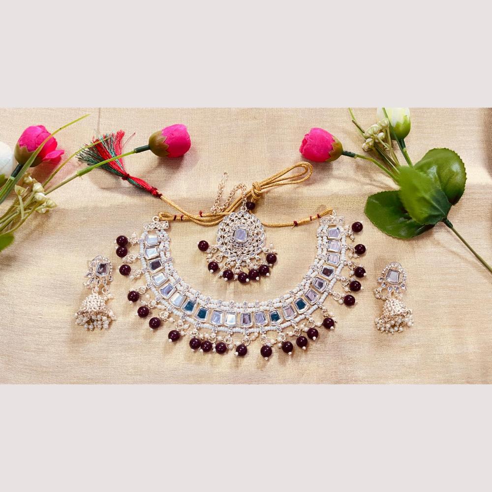 Neetu Art Stylish Kundan And Beads Necklace Set