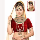 Neetu Art Ethnic Elegance Kundan Stone And Pearl Bridal Set