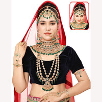 Neetu Art Ethnic Elegance Kundan Stone And Pearl Bridal Set