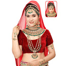 Neetu Art Glamorous Crystal Stone Beads Bridal Jewellery Set