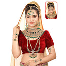 Neetu Art Glamorous Crystal Stone Beads Bridal Jewellery Set