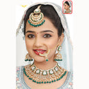 Neetu Art Stunning Kundan And Beads Semi Bridal Necklace Set