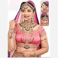Neetu Art Glamorous Crystal Stone Beads Bridal Jewellery Set