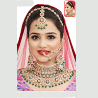 Neetu Art Stunning Crystal And Beads Semi Bridal Necklace Set