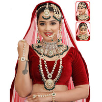 Neetu Art Premium Kundan Stone And Beads Wedding Bridal Set