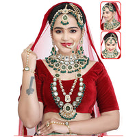 Neetu Art Grand Kundan Stone And Beads Bridal Jewellery Set