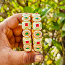 Neetu Art Traditional Pota Stone Pearl Meenakari Royal Bangles Set