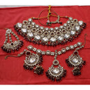 Neetu Art Stunning Kundan And Beads Semi Bridal Necklace Set