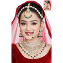 Neetu Art Wedding Wear Kundan Stone Semi Bridal Necklace Set